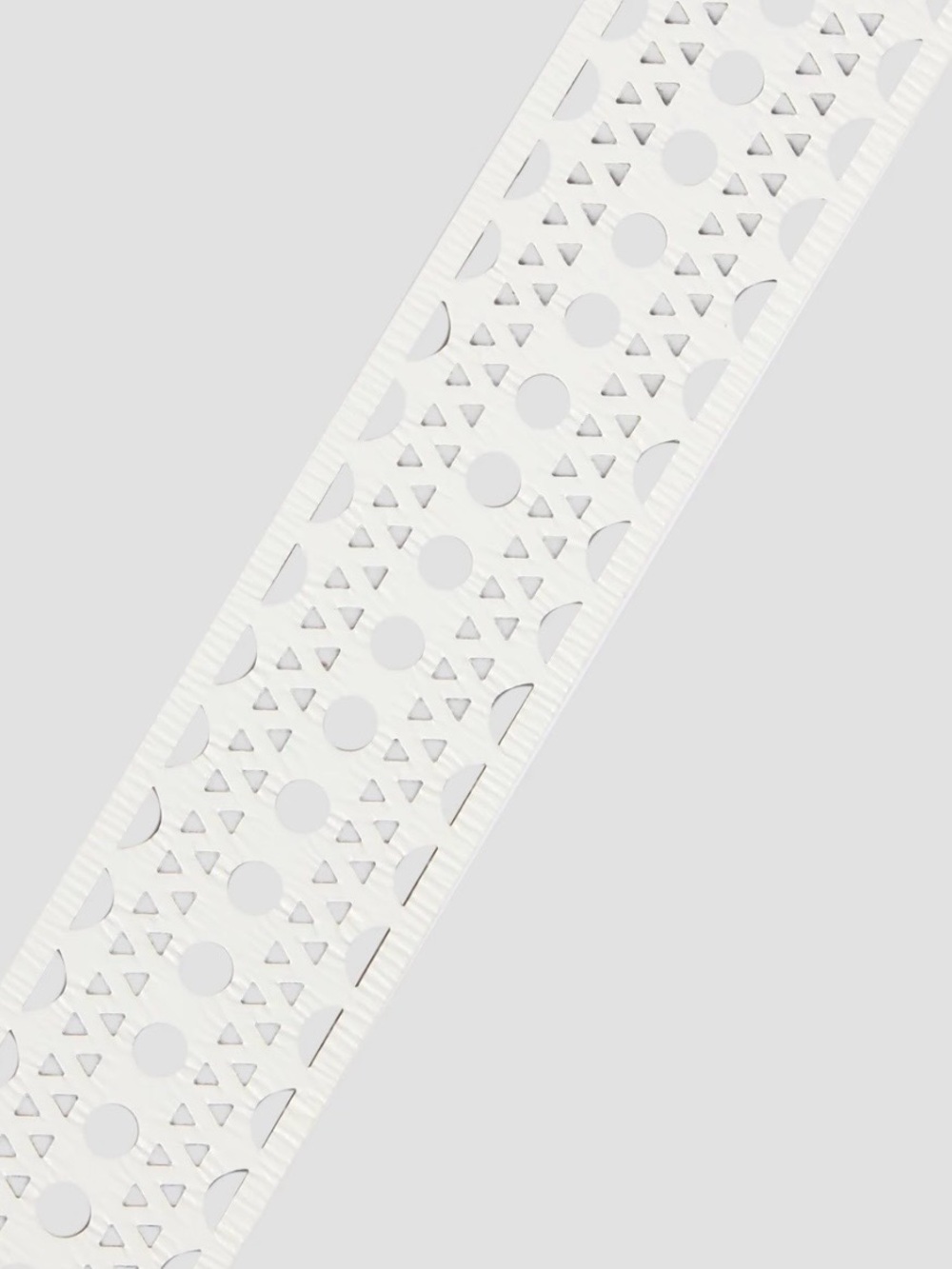 Alaïa White Neo-Vienne Laser-cut Leather Belt with Gold Buckle - Picture 3 of 12